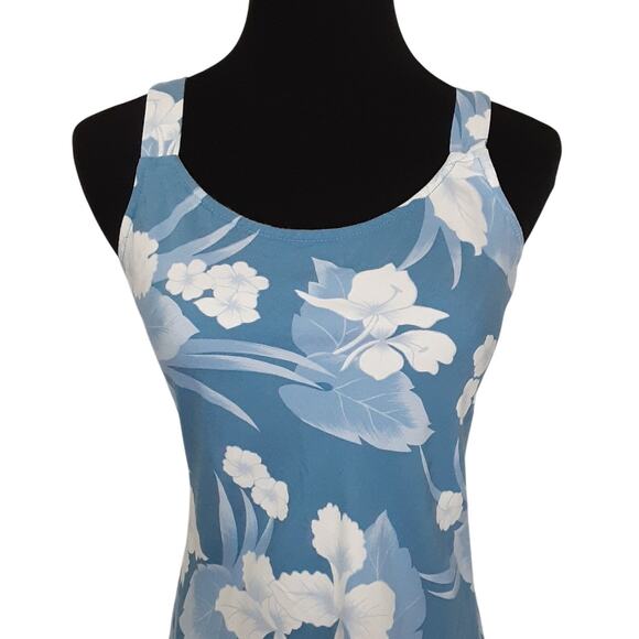 Hawaiian The Original Blue Hibiscus Mini Dress Tropical XS Made in Hawaii Resort - Picture 3 of 10
